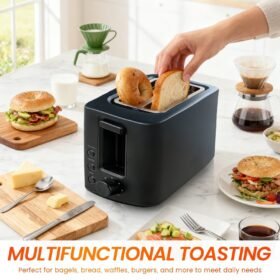 SliceToaster With 7 Browning Level – Defrost – Reheat – Extra Wide Slot