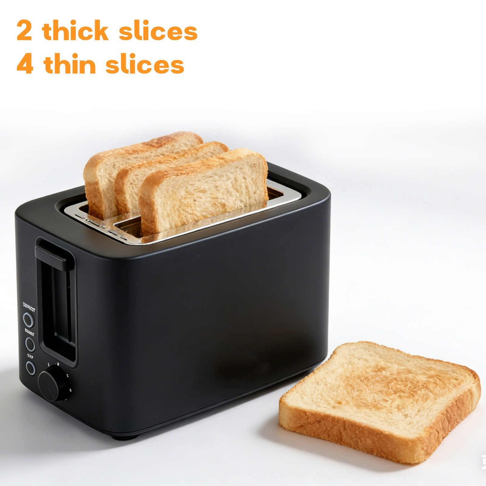 SliceToaster With 7 Browning Level - Defrost - Reheat - Extra Wide Slot